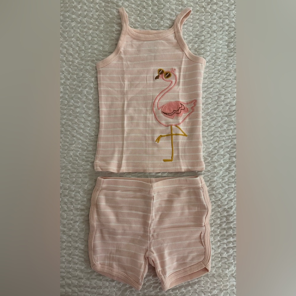 Carter's Light Pink Flamingo Pajama Set